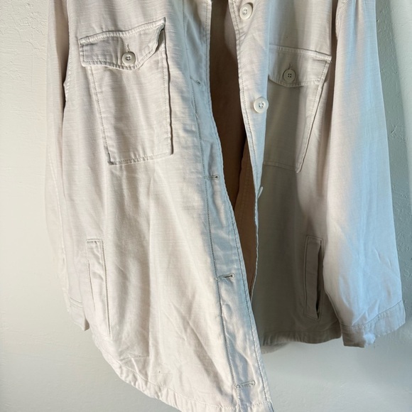 American Eagle Outfitters Cream Military Shacket Shirt Jacket Size XL NWT - Picture 3 of 9